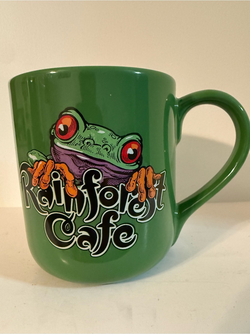 Rainforest Cafe Frog Mug large 16 ounce Vintage 4.25 inches tall - Picture 6 of 10